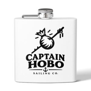 14044008595343511882_2048.jpeg Captain Hobo Stainless Steel Flask — 6oz Nautical Pocket Hip Flask