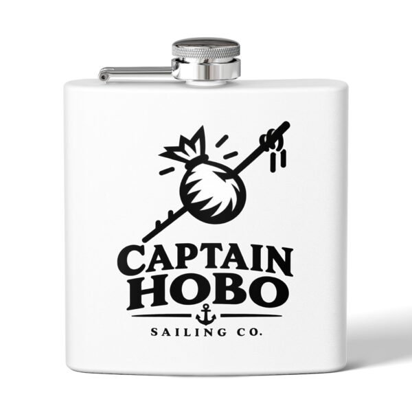 Captain Hobo Stainless Steel Flask — 6oz Nautical Pocket Hip Flask