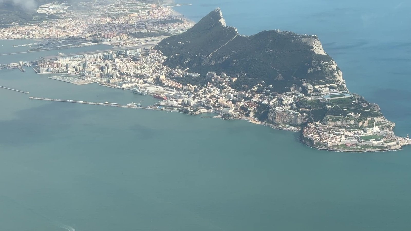 Gibraltar sailing rules 2026 – aerial view of the Rock of Gibraltar